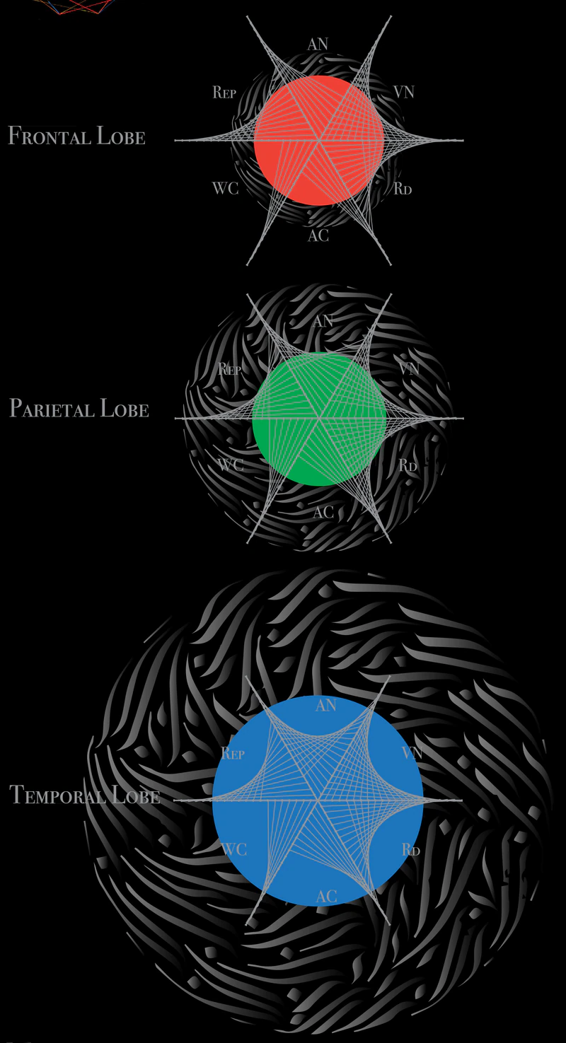 Spiderweb plots showing language disruption patterns